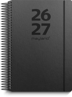 Studie Stor dagkalender sort genbrugskarton 2026/2027