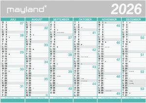 Studie Kæmpekalender 2x6 mdr. papir rør 2026/2027