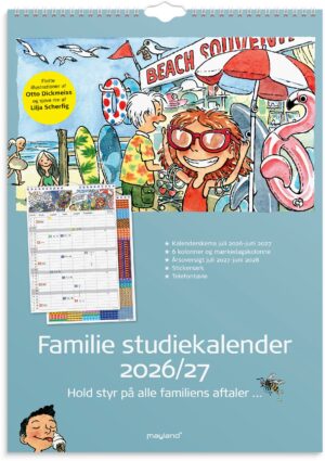 Studie Familiekalender Otto Dickmeiss & Lilja Scherfig A3 2026/2027