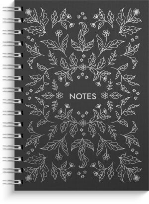 Notebook A5 Silver Flower Notebook A5 Silver Flower