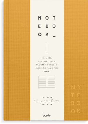 Notebook Textile mustard lined A5 Notebook Textile mustard lined A5