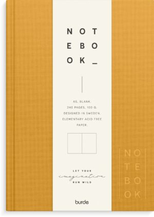 Notebook Textile mustard blank A5 Notebook Textile mustard blank A5