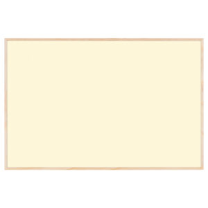 Whiteboard with wooden frame, Yellow, 88.5 x 58.5 cm
