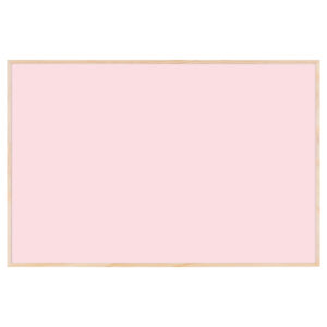 Whiteboard with wooden frame, Light pink, 88.5 x 58.5 cm