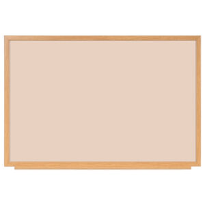 Whiteboard with Oak MDF Frame, Beige, 120 x 90 cm
