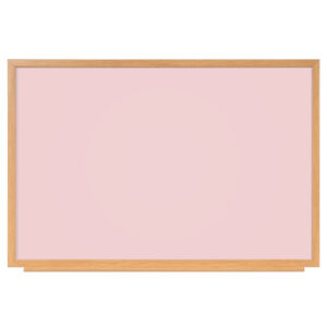 Whiteboard with Oak MDF Frame, Light pink, 120 x 90 cm