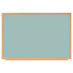 Whiteboard with Oak MDF Frame, Green, 120 x 90 cm