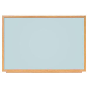 Whiteboard with Oak MDF Frame, Light Blue, 120 x 90 cm