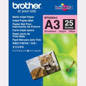 INKJETPAPIR BROTHER BP60MA3 PK/25ARK. A3 145GR/M2 INKJETPAPIR BROTHER BP60MA3 PK/25ARK. A3 145GR/M2