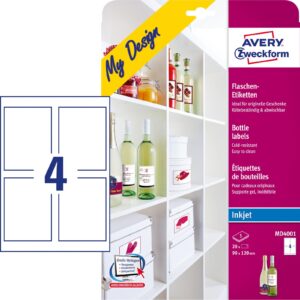 ETIKETTER AVERY MD4001 90X120 CREATIVE BOTTLE LABELS